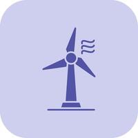 vento turbina glifo trítono ícone vetor