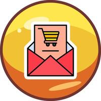 compras o email vecto ícone vetor