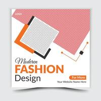 design de modelo de postagem de mídia social de moda vetor