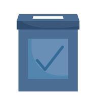 caixa de seleção de votação eleitoral de democracia, fundo branco vetor