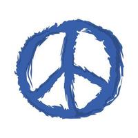 símbolo da paz grunge vetor