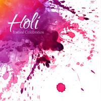 Festival indiano celebrações de feliz Holi com cores vetor