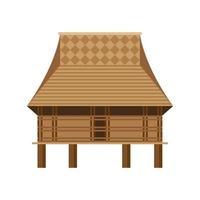 cabana de madeira do vietnã vetor