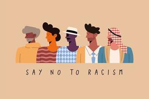 diga não ao conceito de racismo vetor
