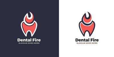 fogo dental logotipo Projeto livre vetor