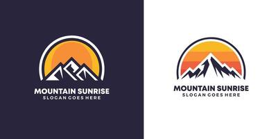 montanha nascer do sol logotipo , natureza logotipo livre vetor e livre SVG