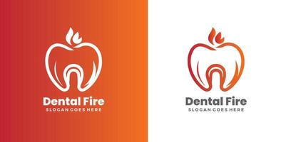 fogo dental logotipo Projeto modelo livre vetor