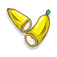 banana rabisco mão desenhar vetor ilustração