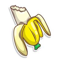 banana rabisco mão desenhar vetor ilustração