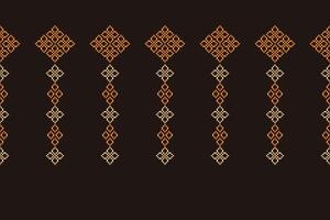 tradicional étnico motivos ikat geométrico tecido padronizar Cruz ponto.ikat bordado étnico oriental pixel Castanho fundo. resumo,vetor,ilustração. textura, lenço, decoração, papel de parede. vetor