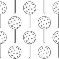 bolo pops chocolate dia doce Comida padronizar vetor