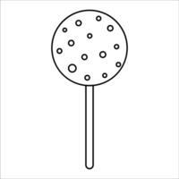 bolo pops chocolate dia doce Comida ícone vetor