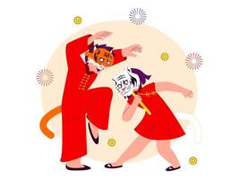 celebração chinês Novo ano ilustração vetor