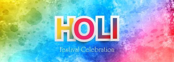 Vetor de banner colorido festival Holi