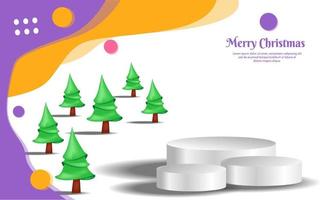 fundo abstrato, banner de natal com display de produto vetor