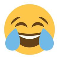 rindo Fora alto emoji ícone vetor