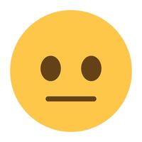 neutro face emoji ícone vetor
