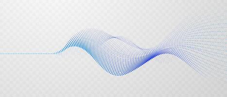 ponto fluxo partícula onda curva padronizar conceito do tecnologia moderno ilustrações vetor