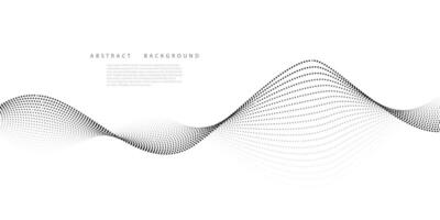 ponto fluxo partícula onda curva padronizar conceito do tecnologia moderno ilustrações vetor