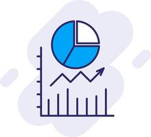 torta gráfico linha preenchidas Backgroud ícone vetor
