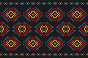 tapete étnico tribal arte padrão. padrão sem emenda de ikat étnico. estilo americano, mexicano. vetor