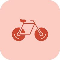 bicicleta glifo trítono ícone vetor