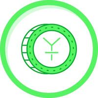 yuan verde misturar ícone vetor
