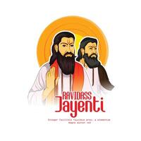 ilustração vetorial de guru ravidas jayanti vetor