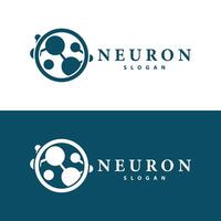 neurônio logotipo simples Projeto rede cel tecnologia partículas modelo ilustração vetor