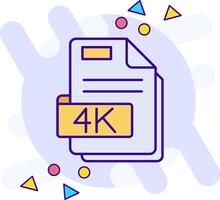 4k estilo livre ícone vetor