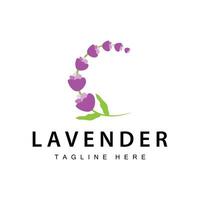 lavanda logotipo simples Projeto vetor Cosmético plantar roxa cor e aromaterapia lavanda flor jardim modelo