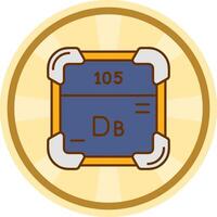 dubnium quadrinho círculo ícone vetor