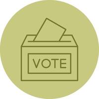 votação cabine linha círculo multicolorido ícone vetor