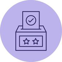 votação caixa linha círculo multicolorido ícone vetor