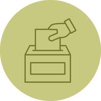 votação linha círculo multicolorido ícone vetor