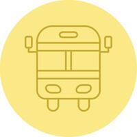 escola ônibus linha círculo multicolorido ícone vetor