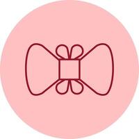 gravata-borboleta linha círculo multicolorido ícone vetor