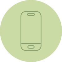Smartphone linha círculo multicolorido ícone vetor