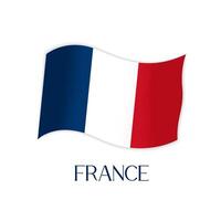 França bandeira vetor isolado elemento. ilustração do francês tricolor bandeira e nome do país.