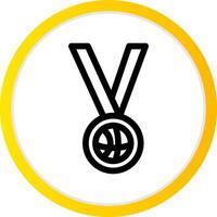 design de ícone criativo de medalha vetor