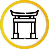 design de ícone criativo de portão torii vetor