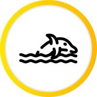 golfinho criativo ícone Projeto vetor
