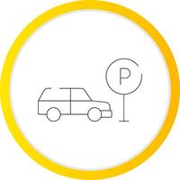 Táxi estacionamento criativo ícone Projeto vetor