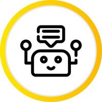 design de ícone criativo de chatbot vetor