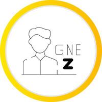 gen z masculino criativo ícone Projeto vetor