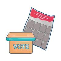 ilustração do votação caixa vetor