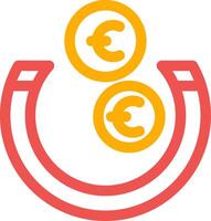 design de ícone criativo de atração de dinheiro vetor