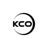 kco carta logotipo projeto, inspiração para uma único identidade. moderno elegância e criativo Projeto. marca d'água seu sucesso com a impressionante isto logotipo. vetor