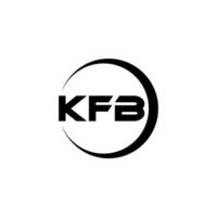 kfb carta logotipo projeto, inspiração para uma único identidade. moderno elegância e criativo Projeto. marca d'água seu sucesso com a impressionante isto logotipo. vetor