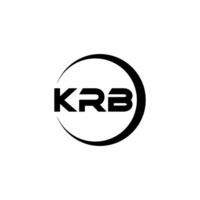 krb carta logotipo projeto, inspiração para uma único identidade. moderno elegância e criativo Projeto. marca d'água seu sucesso com a impressionante isto logotipo. vetor